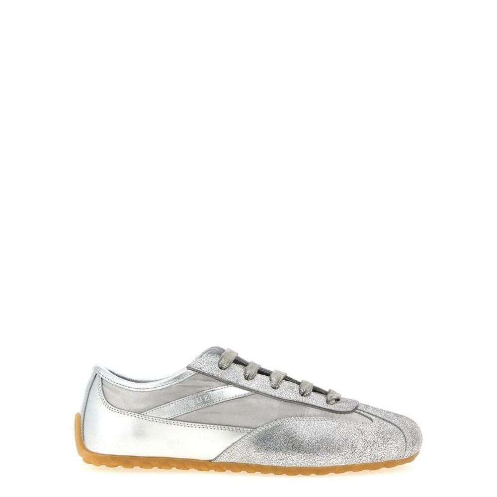 Alexander McQueen Silver Leather Athletic Women's Sneakers
